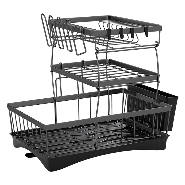 Toque Dish Drying Rack Plate Drainer Cup Holder-1954802487785558024