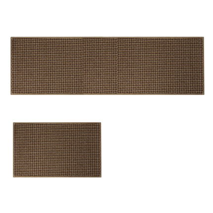 Marlow Kitchen Rug 2PCS Woven Non Slip Absorbent Brown-1975420339592761352
