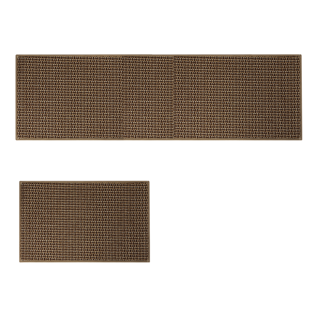 Marlow Kitchen Rug 2PCS Woven Non Slip Absorbent Brown-1975420339592761352