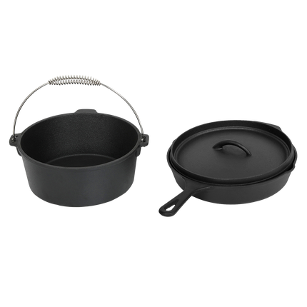 Toque 3PCS Cast Iron Frying Pan and Cast Iron Pot Set-1960920176627159048