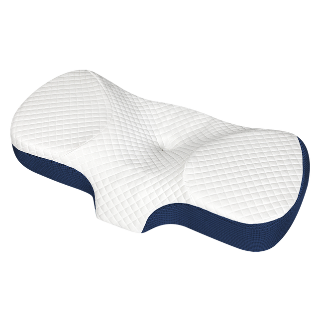 Dreamz Memory Foam Pillow Pillowcase Supprt Blue Rebound-1973193536178360328