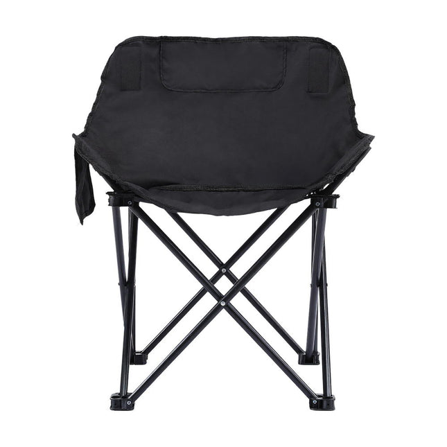 Weisshorn Folding Camping Moon Chair Portable Seat Weight Capacity 120KG Black