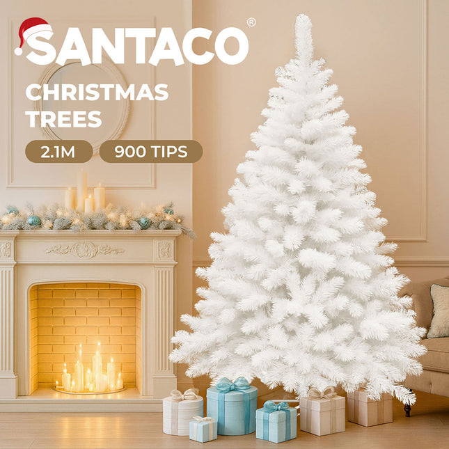 Santaco 2.1M 900 Tips White Christmas Tree-1952534165236879365