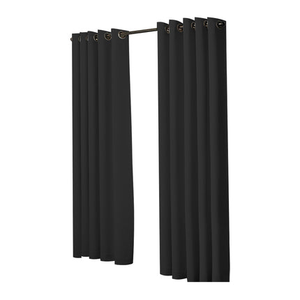 2x Blockout Curtains Panels 3 Layers Black-1954802971556581377