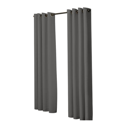 2x Blockout Curtains Panels 3 Layers Charcoal-1973194062274105345