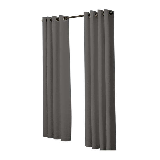 2x Blockout Curtains Panels 3 Layers Charcoal CD1003-132X213-GR-1954802970923241473