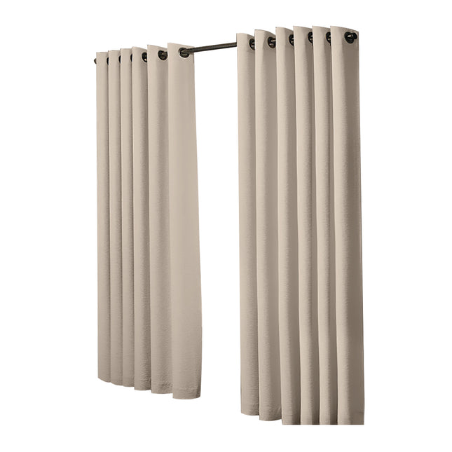 2x Blockout Curtains Panels 3 Layers Beige-1973194064174125057