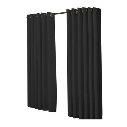 2x Blockout Curtains Panels 3 Layers Black-1975420490608676865