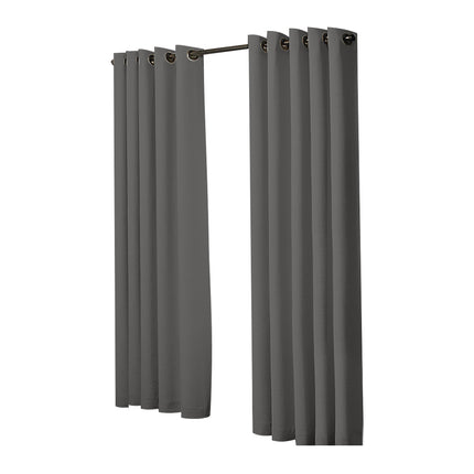 2x Blockout Curtains Panels 3 Layers Charcoal-1954802971753713665