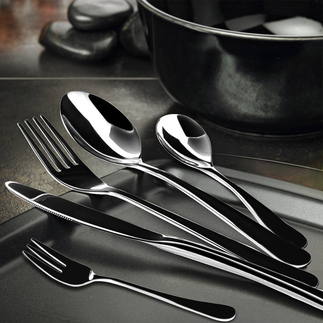 Stainless Steel Cutlery Set Travel Knife Black-1954802793915224070
