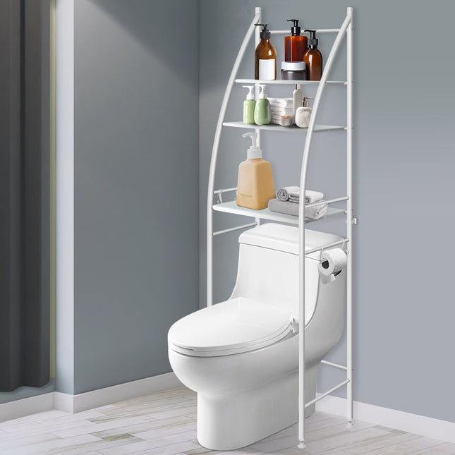 Dutxa 3 Tier Over Toilet Storage Shelf White-1973193893990240262