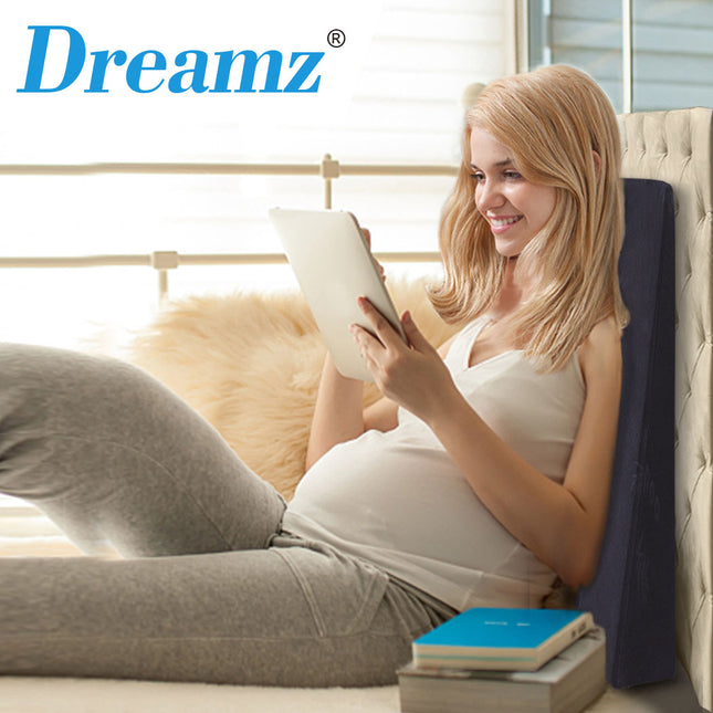 2x Cool Gel Memory Foam Bed Wedge Pillow-1973193472584323078