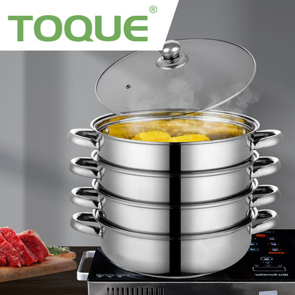 TOQUE Stainless Steel Steamer Meat Vegetable-1954802797237112838