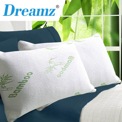 DreamZ 2x Memory Foam Pillow Bamboo-1954802698666774534