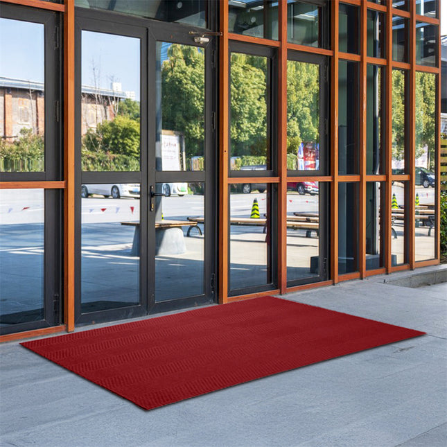 Marlow Extra Large Floor Rug Non Slip 90cm x 305cm Red-1975420340859441158