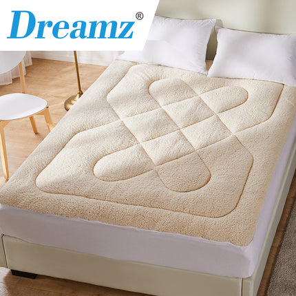 DreamZ Mattress Topper 100% Wool Underlay Queen-1954802863611973638
