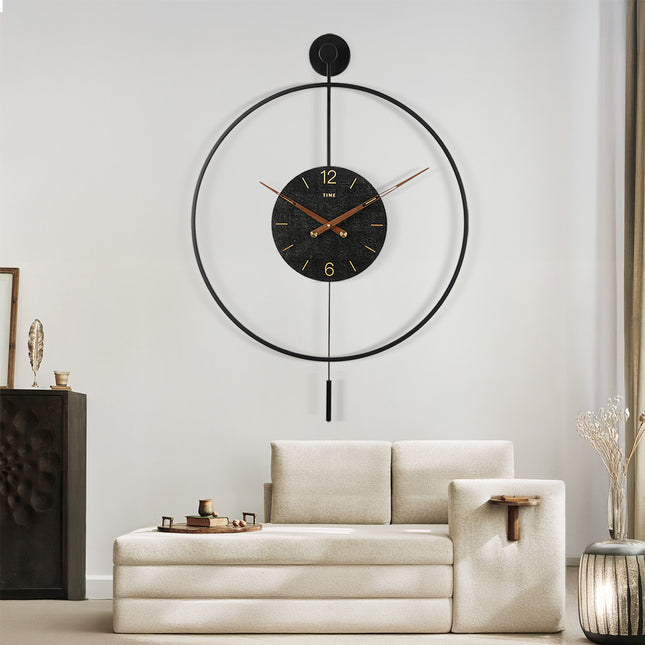 Yezi Round Wall Clock 60cm Large Modern Home Decoration-1975420334903529478