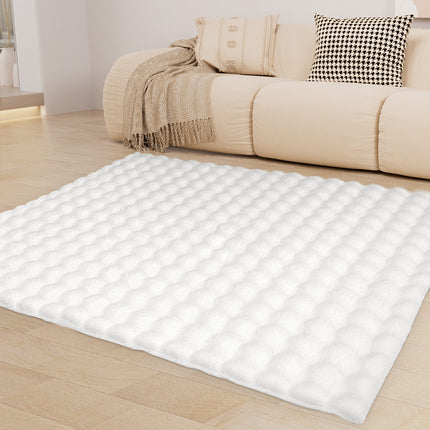 Marlow Floor Rug Carpet Fluffy Faux Rabbit Fur 80x120CM-1975420343233417222