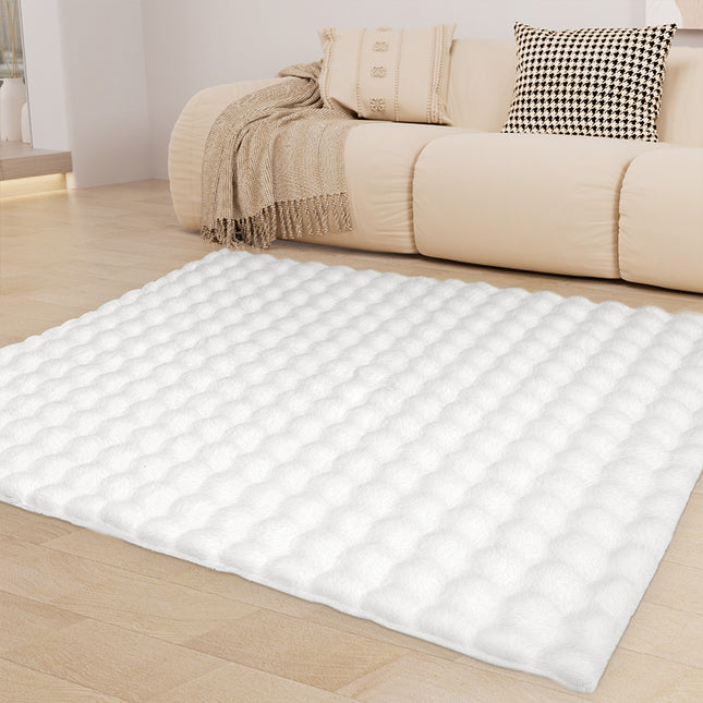 Marlow Floor Rug Carpet Fluffy Faux Rabbit Fur 80x120CM-1975420343233417222