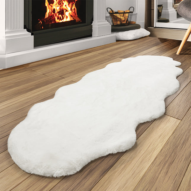 Marlow Floor Rug Area Rugs Cloud Fluffy 60X160cm White-1973193863476678663