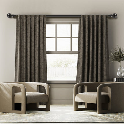 Marlow Steel Curtain Rod Quiet Rail Black-1973194068058050566