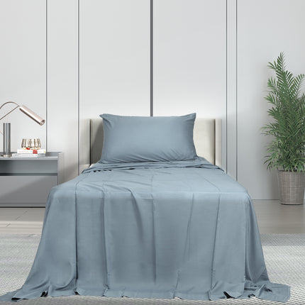 Dreamz 3pcs Sinigle Size 100% Bamboo Bed Sheet Set in Grey Colour Single-1954802921581449223
