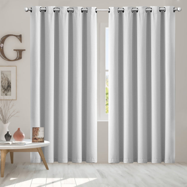 2x Blockout Curtains Panels 3 Layers Grey-1954802971963428870