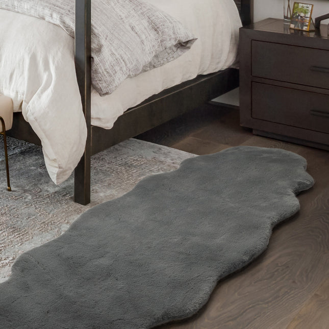 Marlow Floor Rug Area Rugs Cloud Fluffy 80X200cm Grey-1975420463098236934
