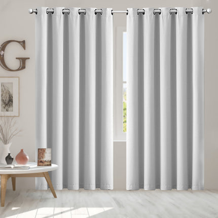 2x Blockout Curtains Panels 3 Layers Grey-1975420490428321798