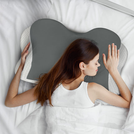 Dreamz Cervical Neck Pillow Ergonomic Memory Foam-1973193537176604679