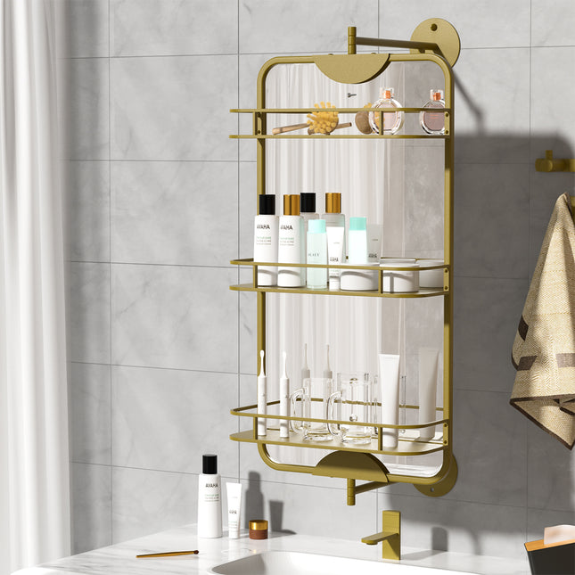 Yezi 360? Swivel Bathroom Wall Mirrors with Storage-1954803008793612295