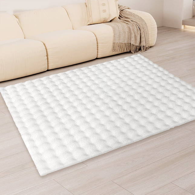 Marlow Floor Rug Carpet Fluffy Faux Rabbit Fur 80x120CM-1975420343233417223