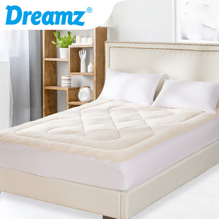 DreamZ Mattress Topper 100% Wool Underlay King-1975420430026149895