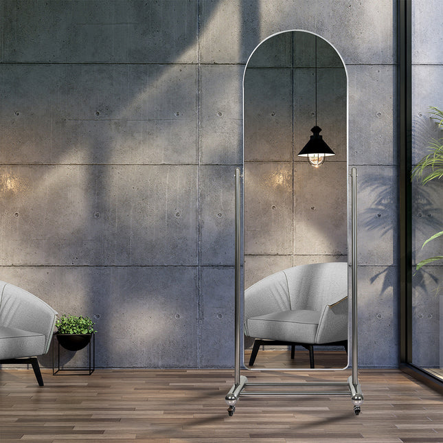 Yezi 165CM Movable Arch Full Length Mirror-1975420320550621191