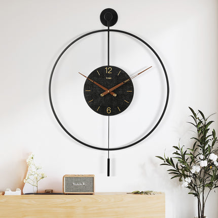 Yezi Round Wall Clock 60cm Large Modern Home Decoration-1975420334903529479