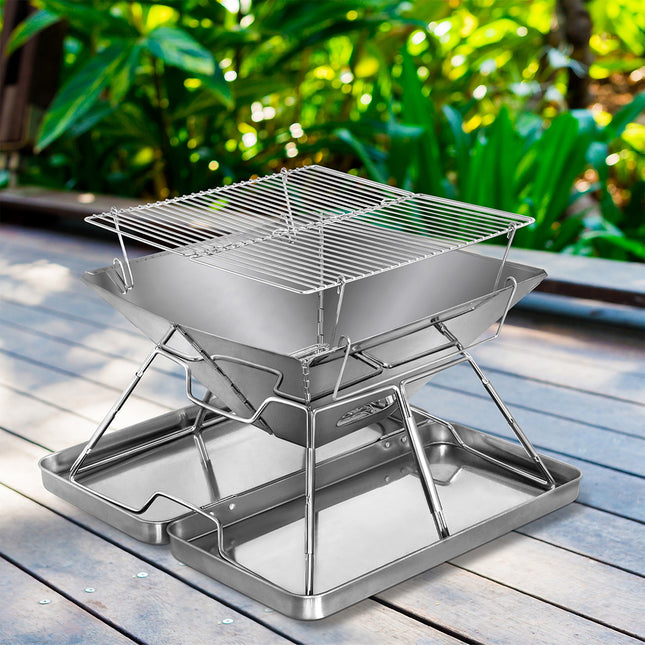 Levede Folding BBQ Portable Charcoal Grill 2-IN-1-1973193516284776455