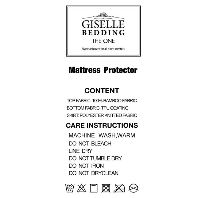 Giselle Bedding Mattress Protector Queen