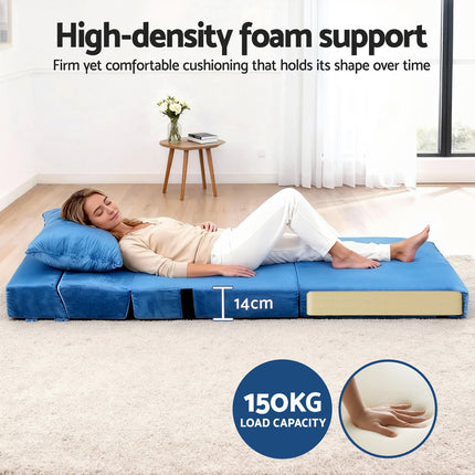 Artiss Convertible Folding Sofa Bed Armless Lounger Foam Floor Sofas Futons Couches
