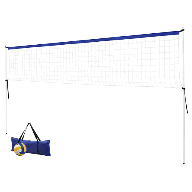 Everfit 6M Portable Volleyball Net Set Adjustable Height Multi-Sport Net with Ball and Bag