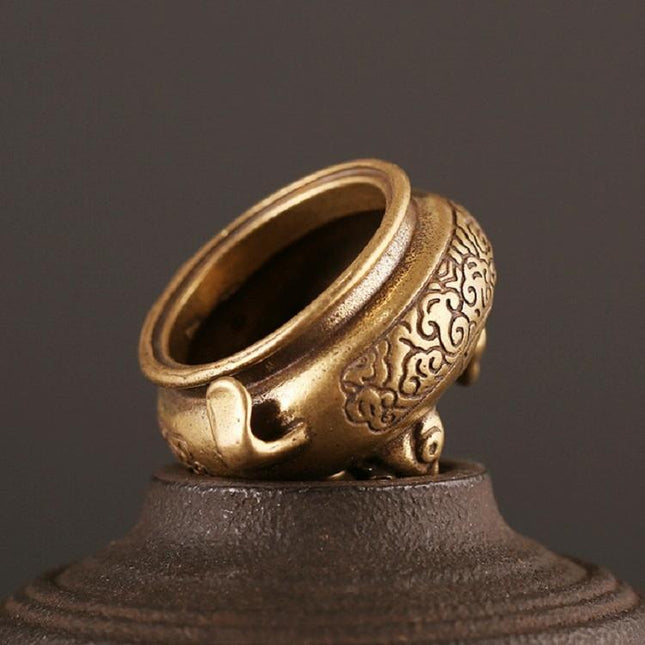 Vintage Brass Tripod Censer For Home Decor-1915196877423382530