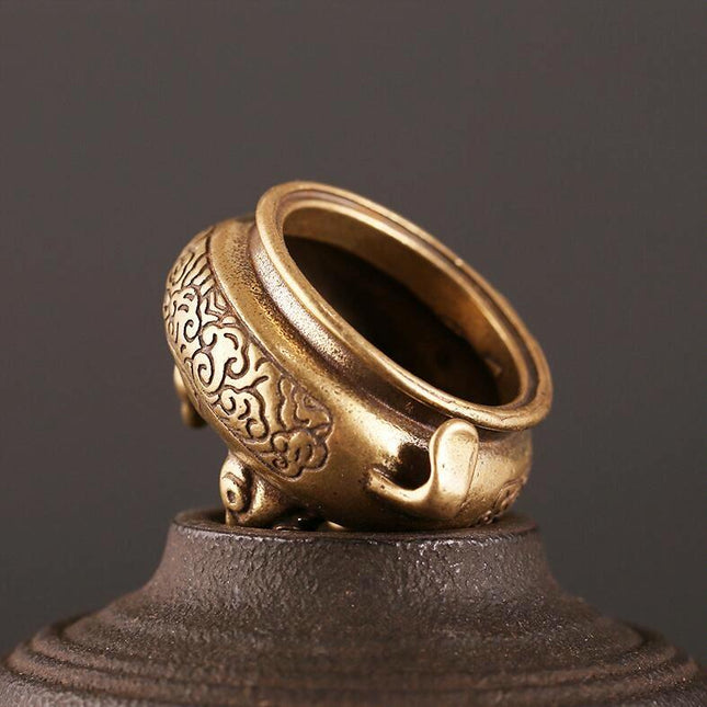 Vintage Brass Tripod Censer For Home Decor-1915196877423382531