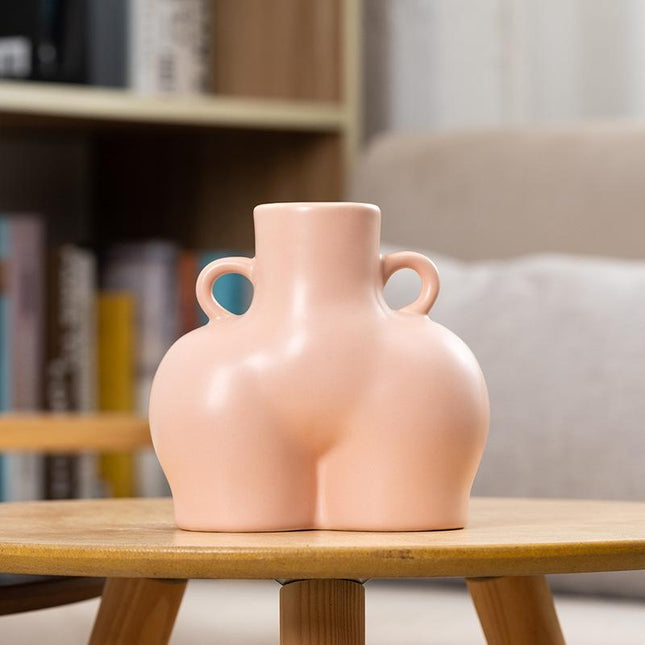 Small Matte Pink Ceramic Vase For Home Decor And Dried Flower Arrangements-1915197698974289920