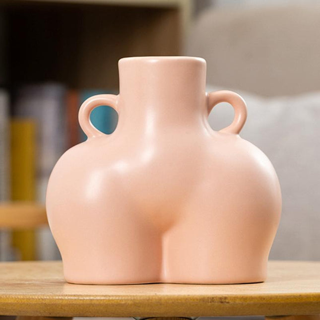 Large Matte Pink Ceramic Vase For Home Decor And Dried Flower Arrangements-1915197534297526279
