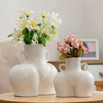 Small Macaron Ceramic Vase For Home Decor And Dried Flower Arrangements-1915197654304952326