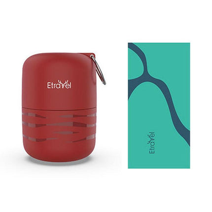 Double-Sided Quick-Drying Fleece Bath Towel - Small Red-1915198106589335558