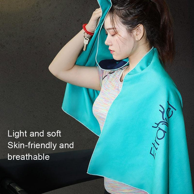 Large Double-Sided Fleece Bath Towel - Quick-Drying Navy-1915197262485655557