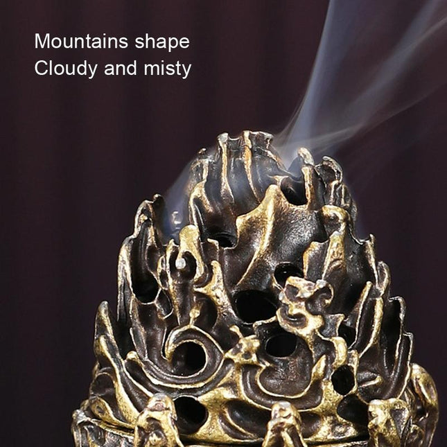 Small Vintage Copper Incense Burner - Bronze Ornament-1915198270091694082