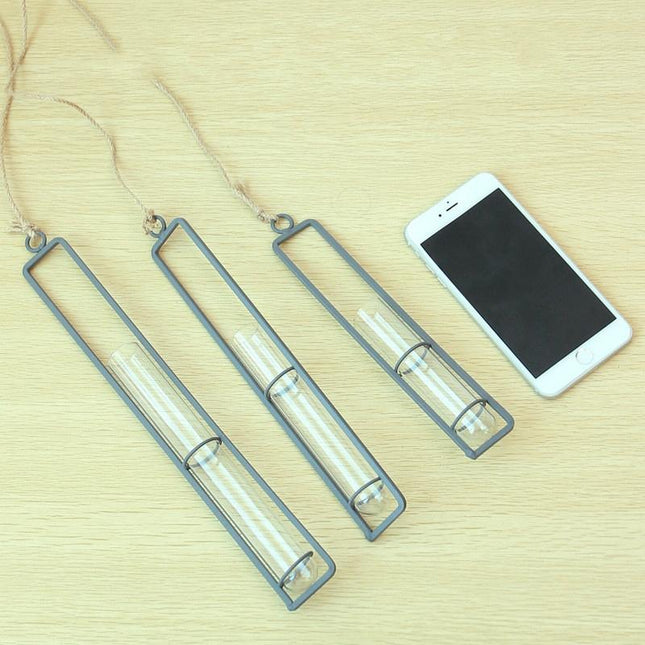 Charming Iron Art Glass Wall Hanging For Home Gardening - Bonsai Decor Accessory M-1915198109969944582