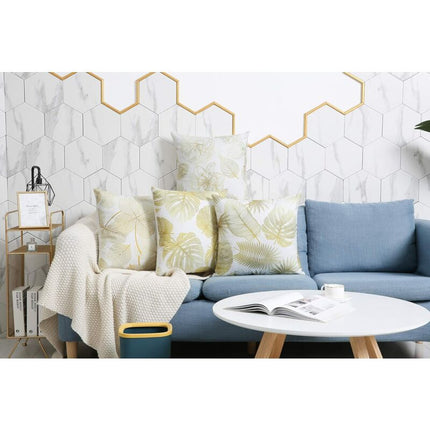 Pillowcase 45X 45Cm, Modern Sofa Cushion Cover Beautiful Car Sofa Cushion Covers Home Decor Protectors (Golden