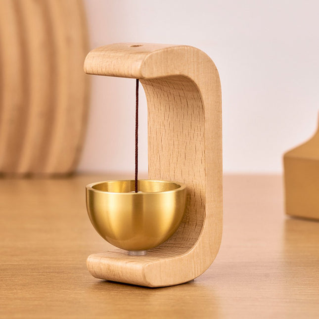 Doorbell - Doorbells - Door Hardware - Wooden Magnetic Doorbell - Door Chime - for shop, refrigerator, porch, garden, entrance, restaurant, office, housewarming gift (C-shaped)